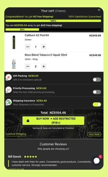 Custom Shopify Cart Drawer Design