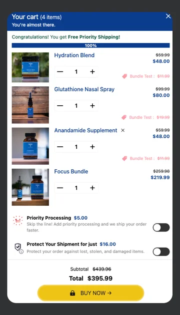 Custom Shopify Cart Drawer Design