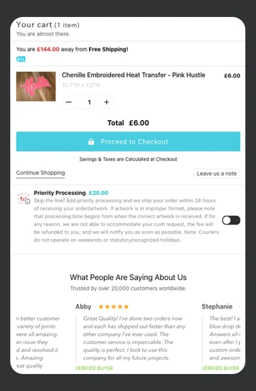 Custom Shopify Cart Drawer Design