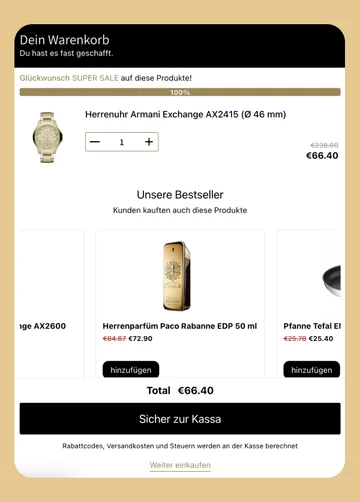 Custom Shopify Cart Drawer Design