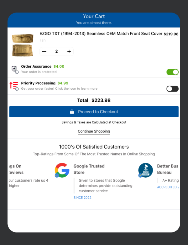 Boutique Eyewear & Polarized Lenses - Supercart Slide Cart Drawer