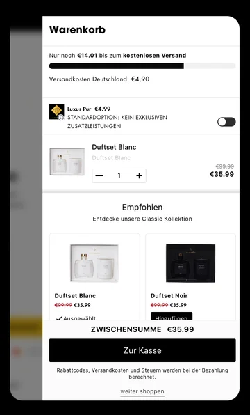 Custom Shopify Cart Drawer Design