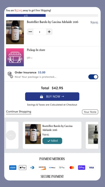 Custom Shopify Cart Drawer Design