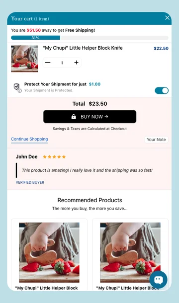 Custom Shopify Cart Drawer Design