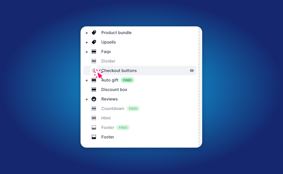 Adding Cart FAQs from Blocks List