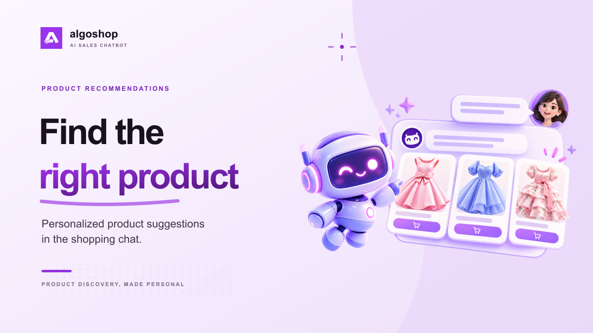 Algoshop behavior-triggered Outreach Cards showing product recommendations, coupons, countdowns, and surveys on Shopify
